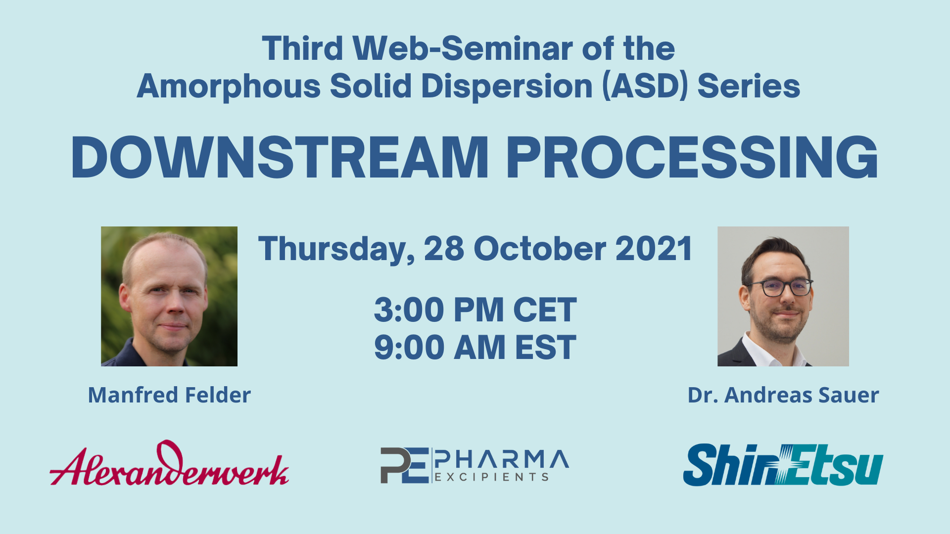 Web-Seminar series: Advances In Amorphous Solid Dispersion